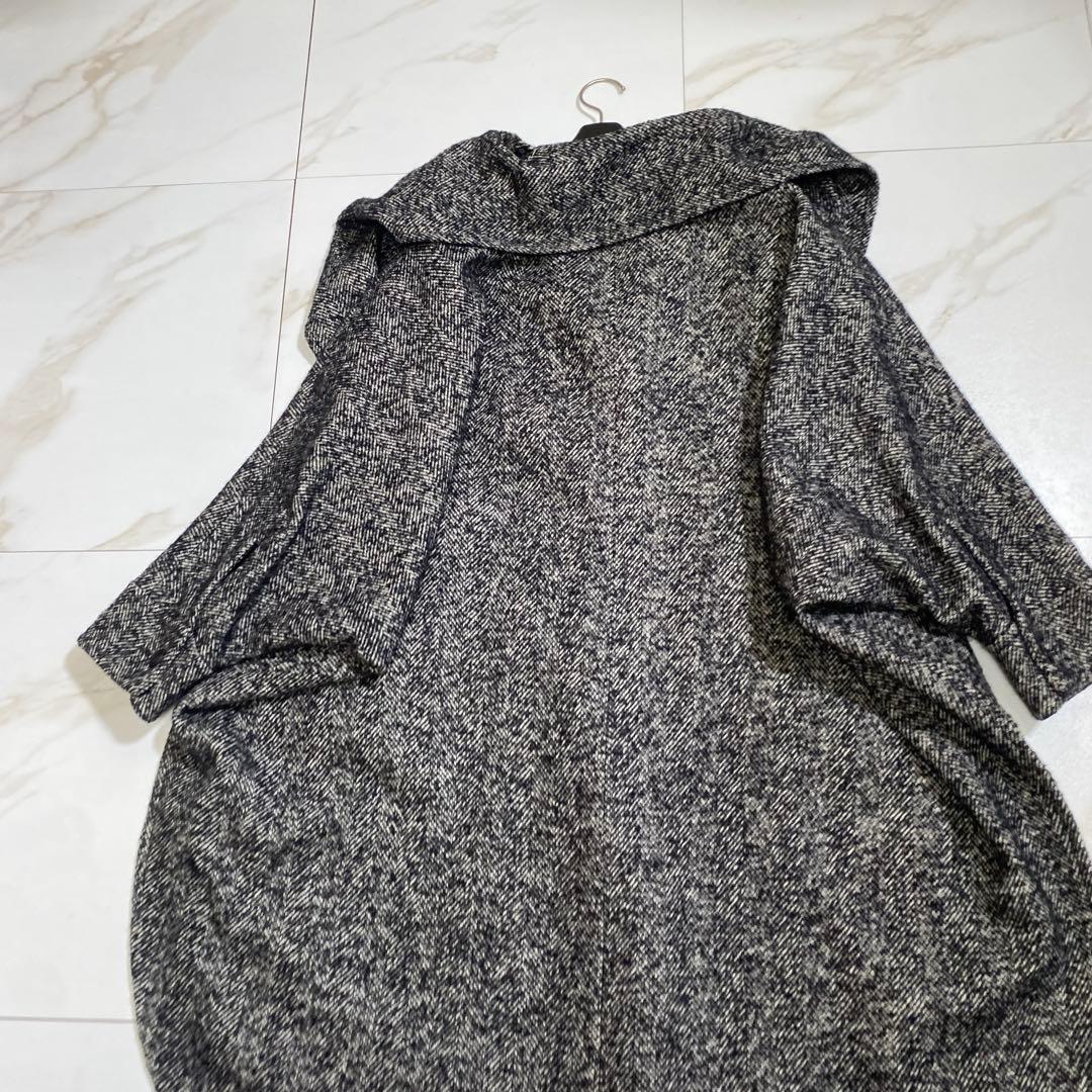 完売品♡ジャーナルスタンダード ウール ヘリンボーンデザインワイドコート