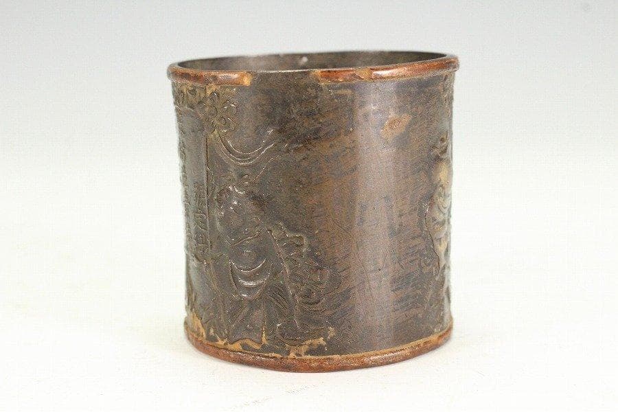 中国美術 古銅 鍍金 唐子 蓋置 旧家蔵出