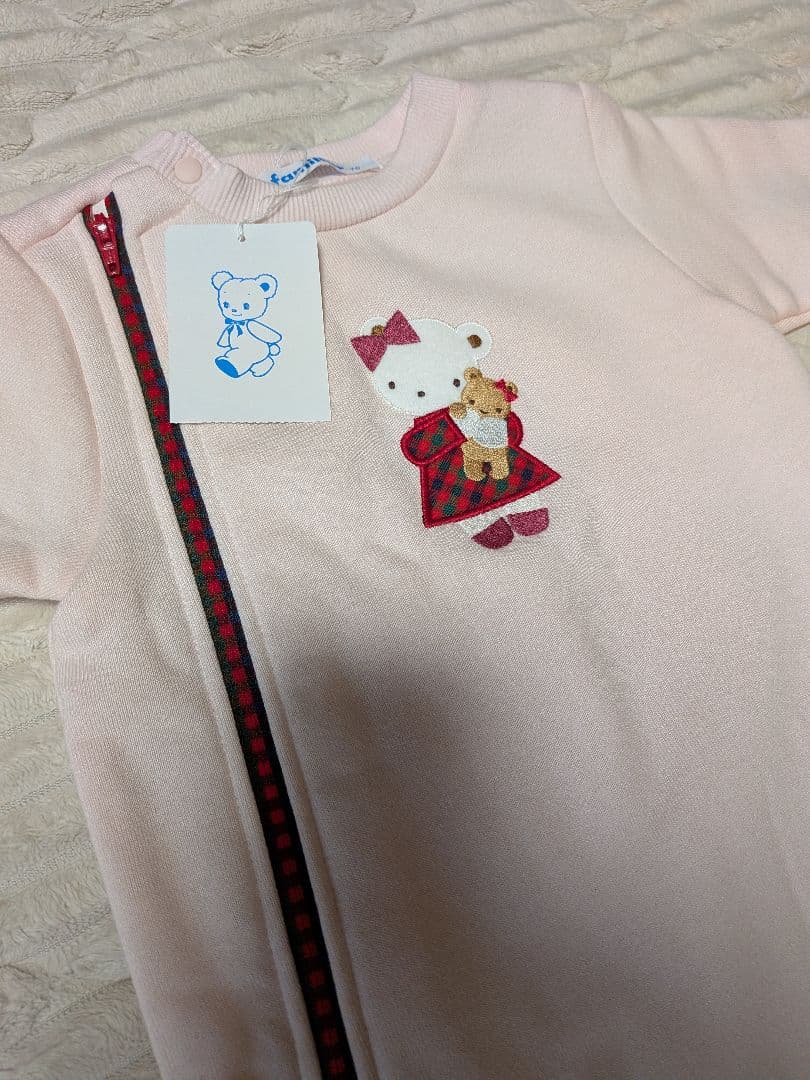 familiar　カバーオール（秋冬）ピンク