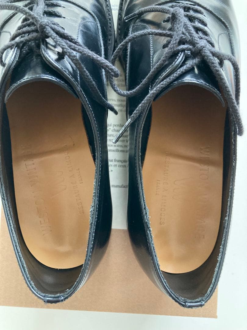 J.M. WESTON 黒 レザー レースアップシューズ oxford