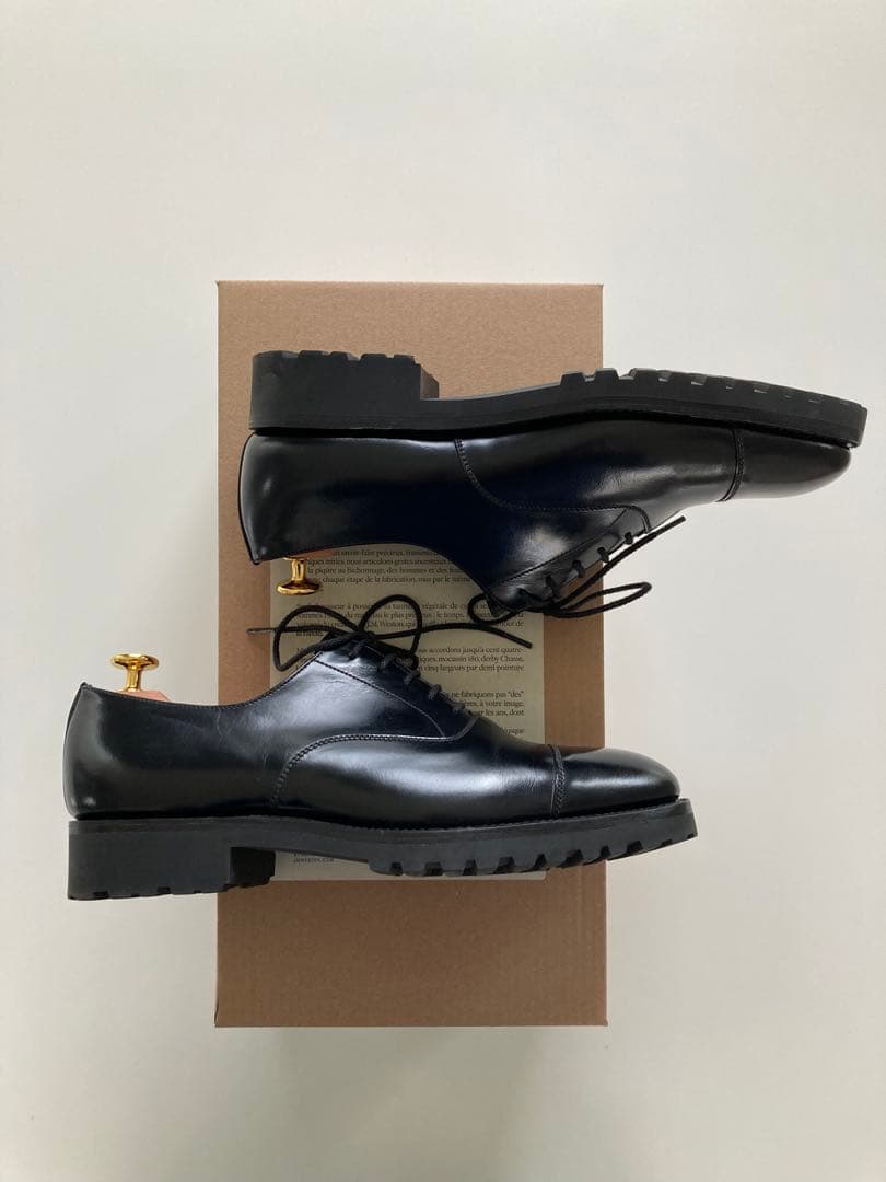 J.M. WESTON 黒 レザー レースアップシューズ oxford