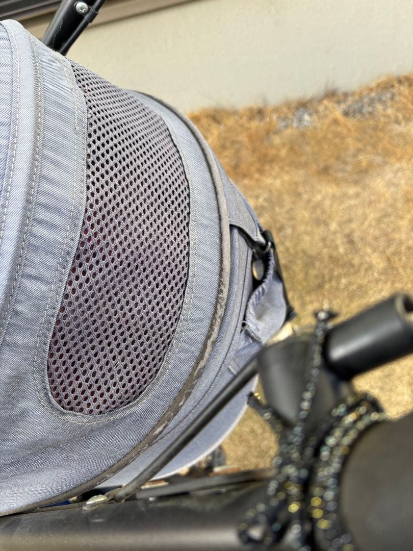 エアバギー☆ドーム2 ラージ　テクスチャーデニム&ブラック　ペットカート