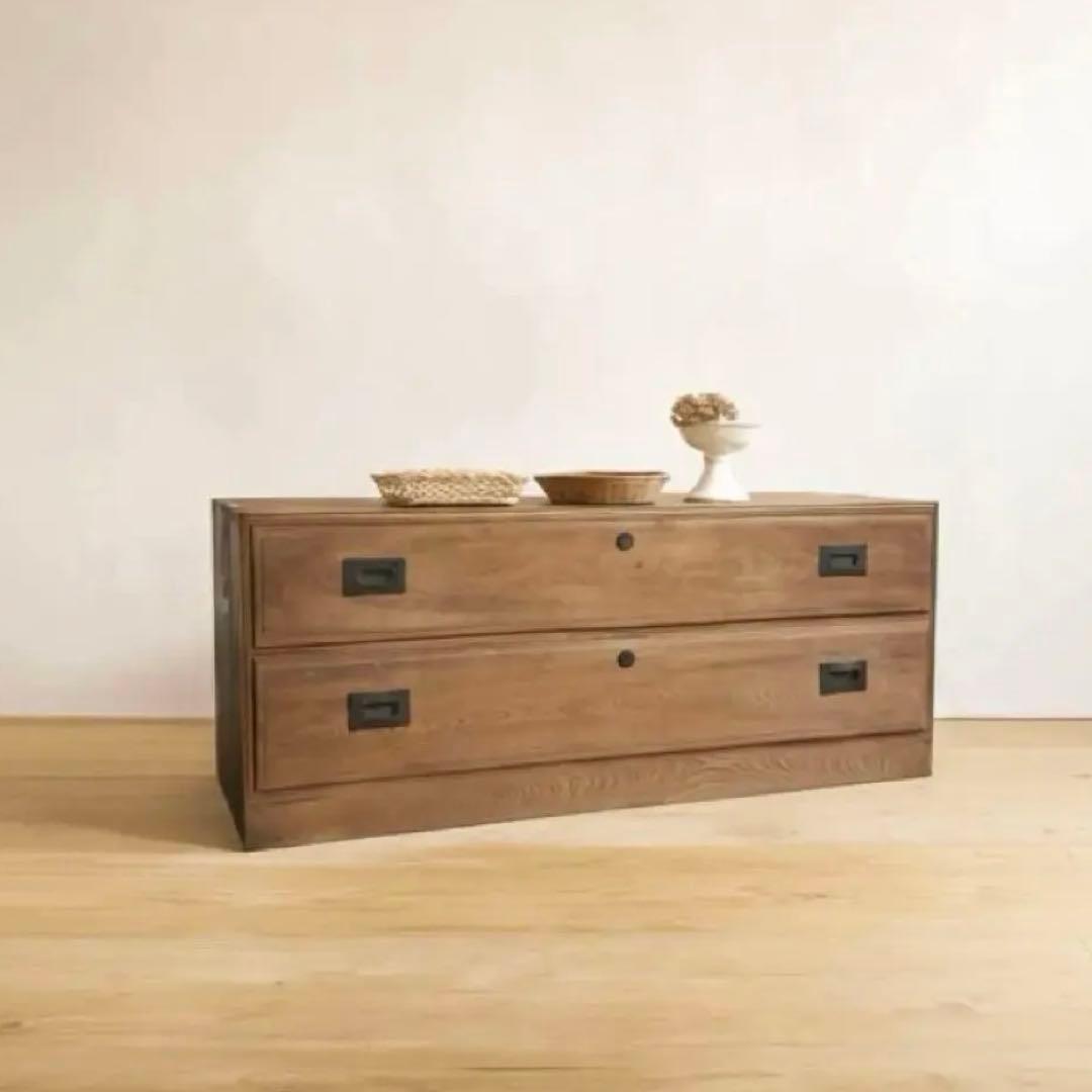 ローボード　引き出し　M060　古道具　古家具　和家具　ビンテージ　アンティーク