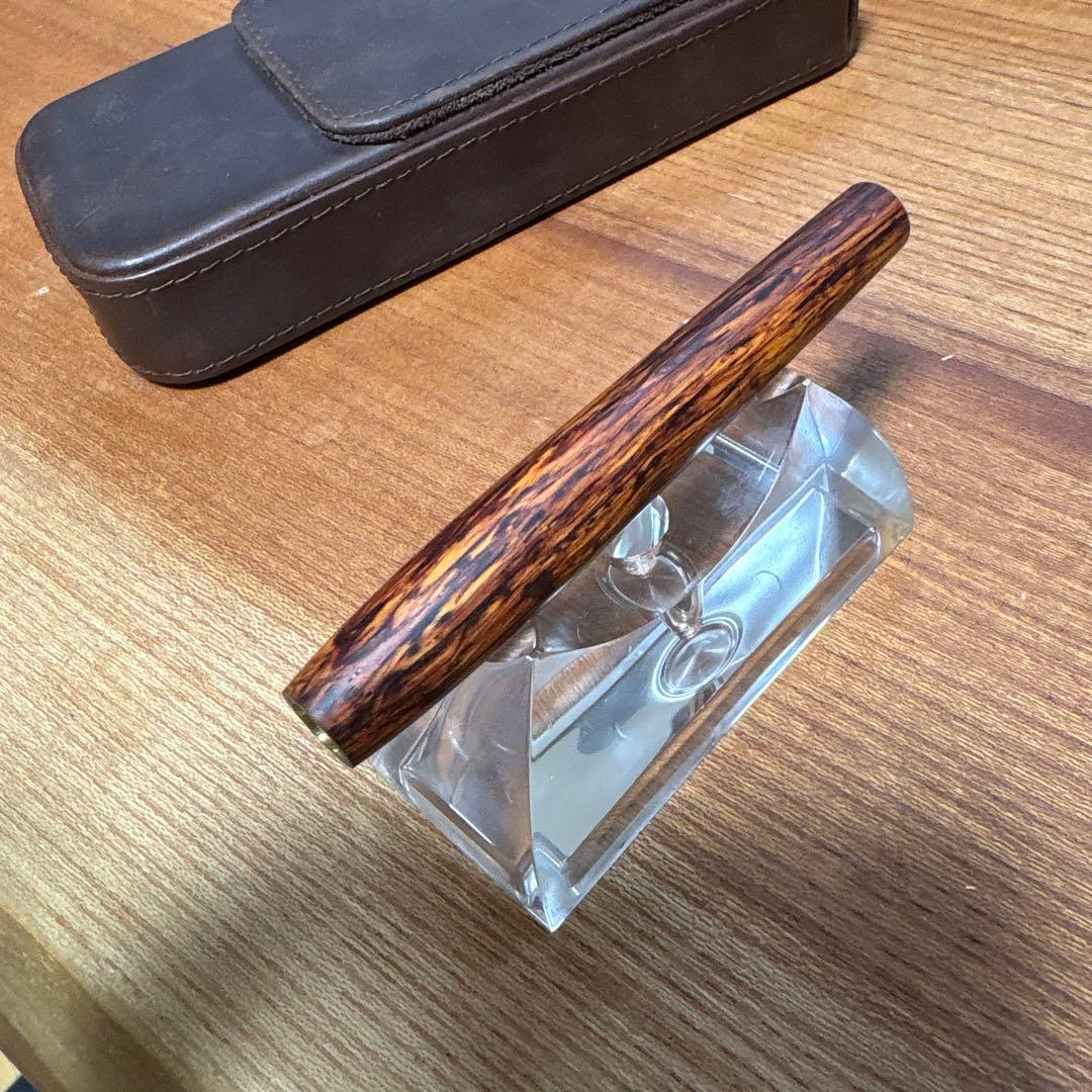 461ペン工房翌檜　極上　黄花梨　変わり杢　木軸シャーペン　ボールペン