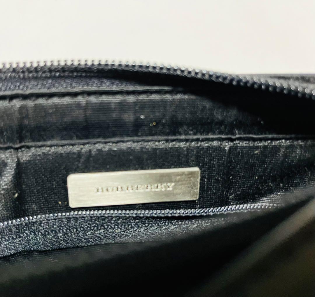 バーバリー　ブラウン レザー バッグ、ショルダーポーチセット