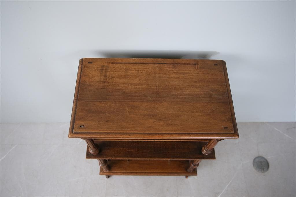 フランスアンティーク木製ミュージックシェルフ/本棚/飾り棚/楽譜立て(90-5)