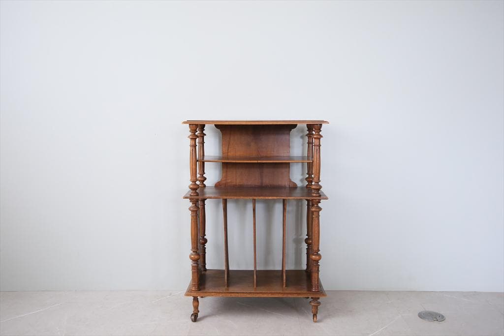 フランスアンティーク木製ミュージックシェルフ/本棚/飾り棚/楽譜立て(90-5)