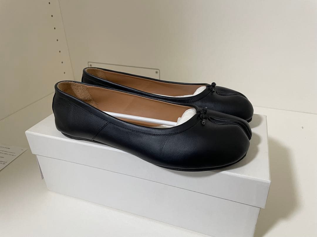 メゾンマルジェラ　ナッパレザー　タビパンプス　バレエシューズ　36 付属品完備