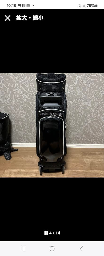 千葉ロッテマリーンズ　キャスター付きキャディバッグ