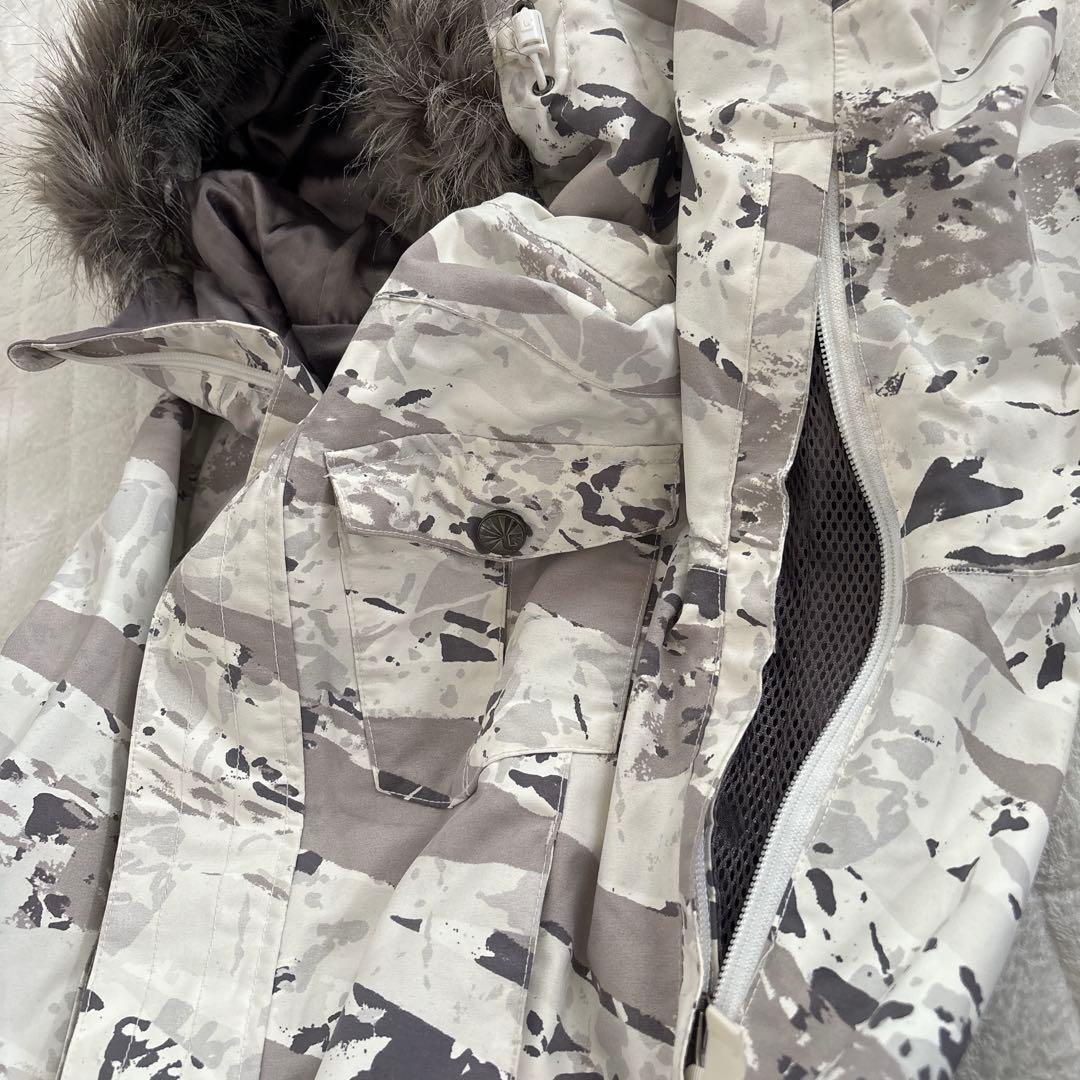 burton ジャンプスーツメンズS スキースノボ迷彩柄グレー