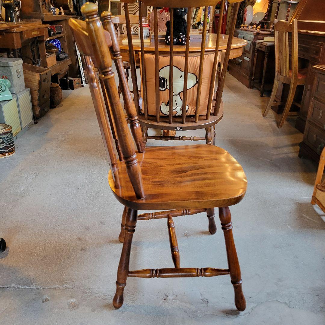 ウィンザーチェアA　木製　ダイニングチェア　レトロ　　ビンテージ　コイズミ