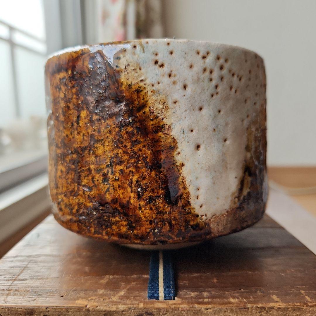 古い唐津筒茶碗