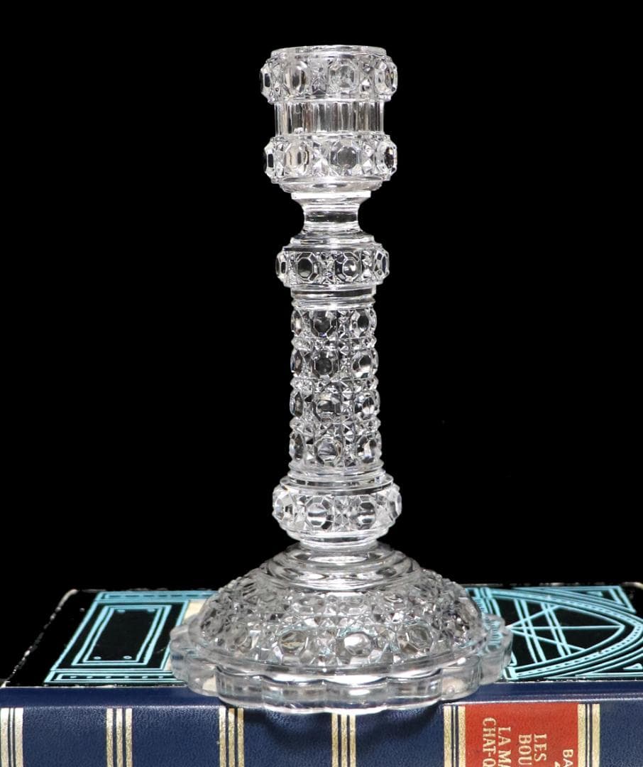 オールド・バカラ 珍品 キャンドルホルダー 18.5cm ディアマン ピエーリー