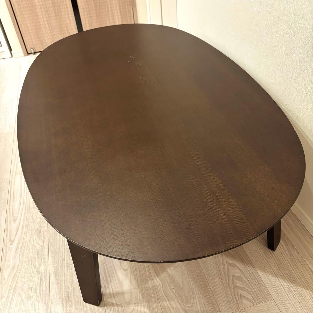 無印良品 こたつにもなるローテーブル 大 こたつ布団&器具付き ウォールナット調