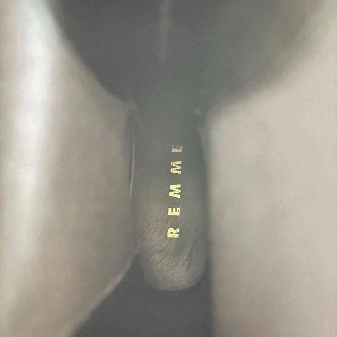 【極美品】REMME サイドゴアブーツ 厚底 ブラック レザー 38