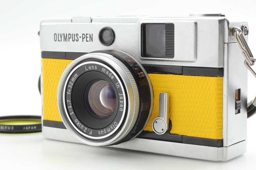 【整備済　美品】イエロー オリンパス PEN EED 露出計OK #1348