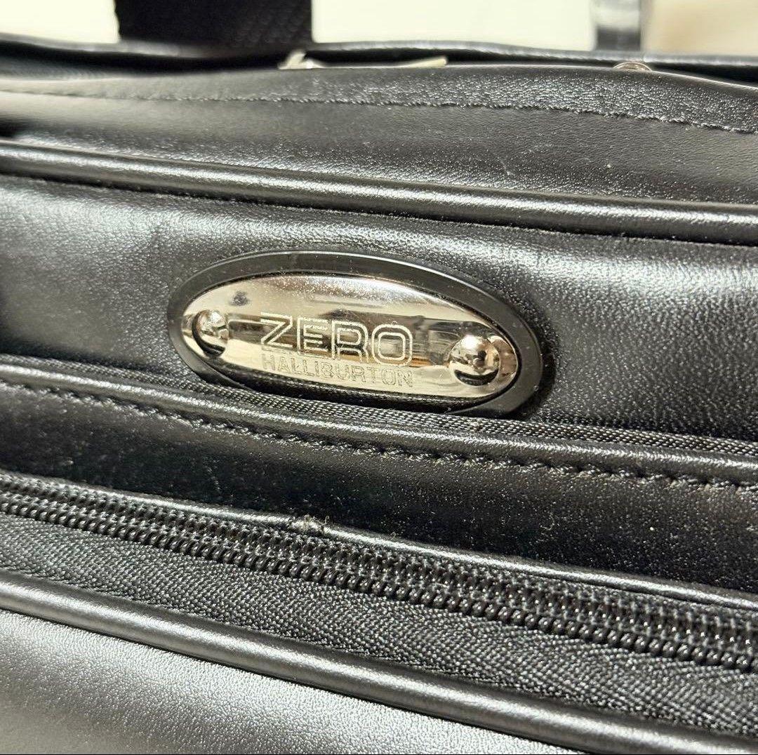 未使用　ゼロハリバートン　レザー　ビジネスバッグ　ブラック　大容量