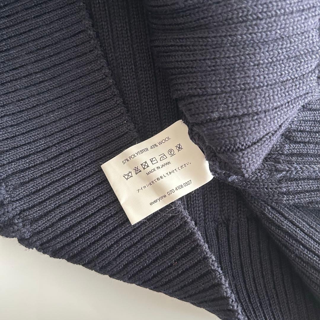【希少】初期 everyone タートルネックリブニット ネイビー Sサイズ