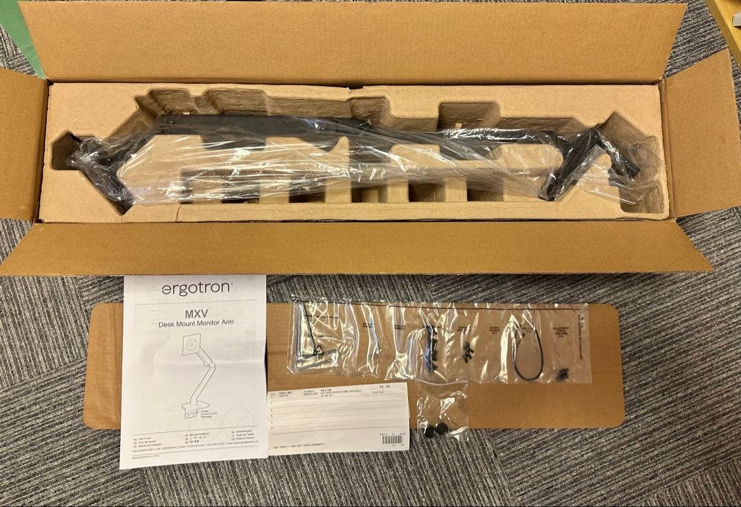 エルゴトロン MXV デスクモニターアーム マットブラック 34インチ