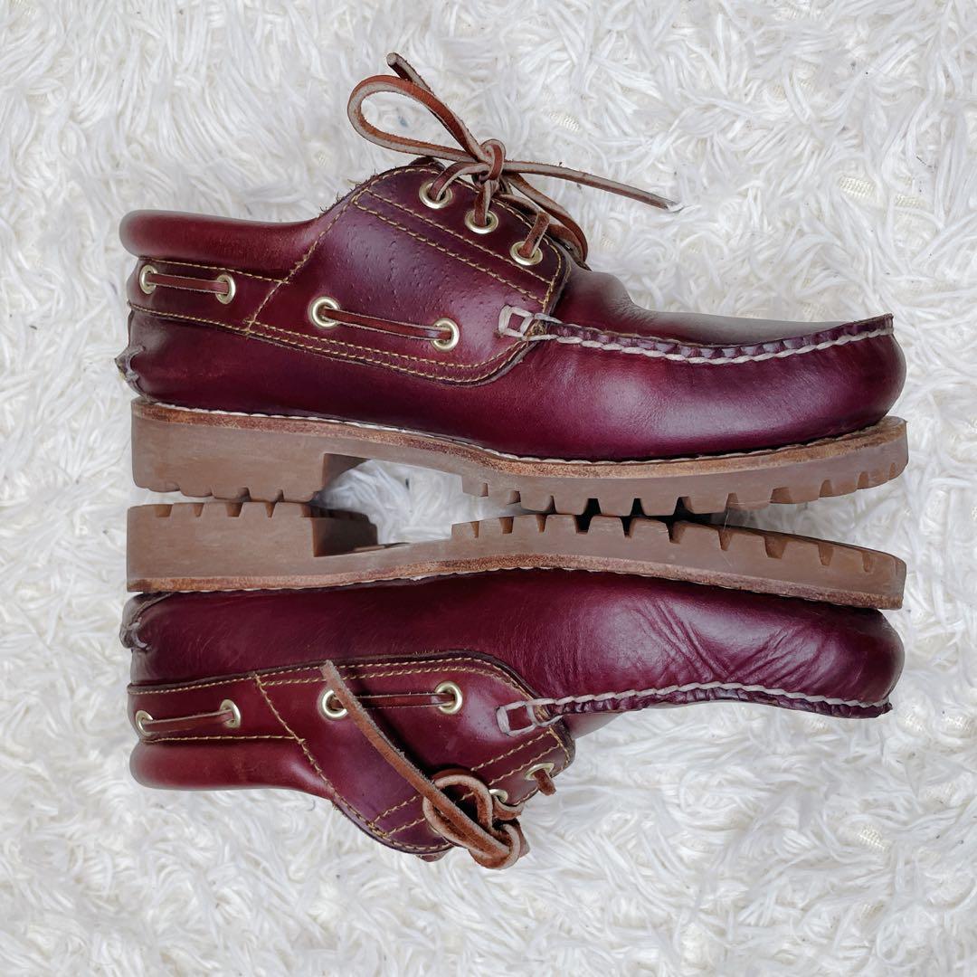 定番✨ ティンバーランド スリーアイ デッキシューズ バーガンディ