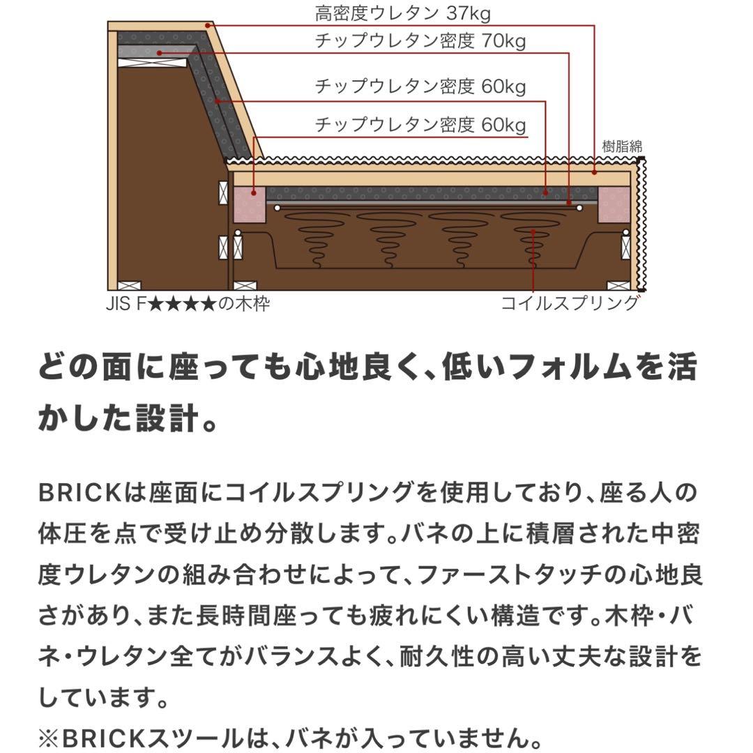 hiro FLANNELSOFA フランネルソファ ブリック スツールのみ