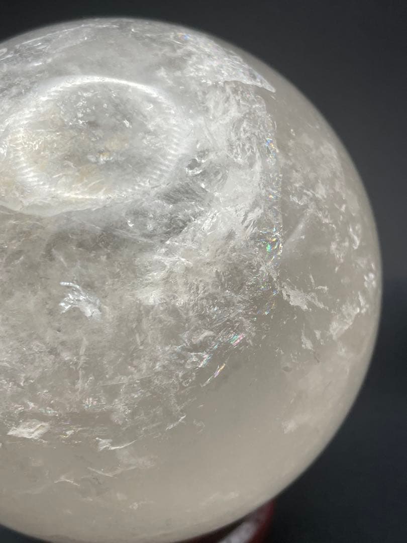 【ヒマラヤ水晶】丸玉 虹入り 約98㎜ 約1,355g 天然石 セール開催中！