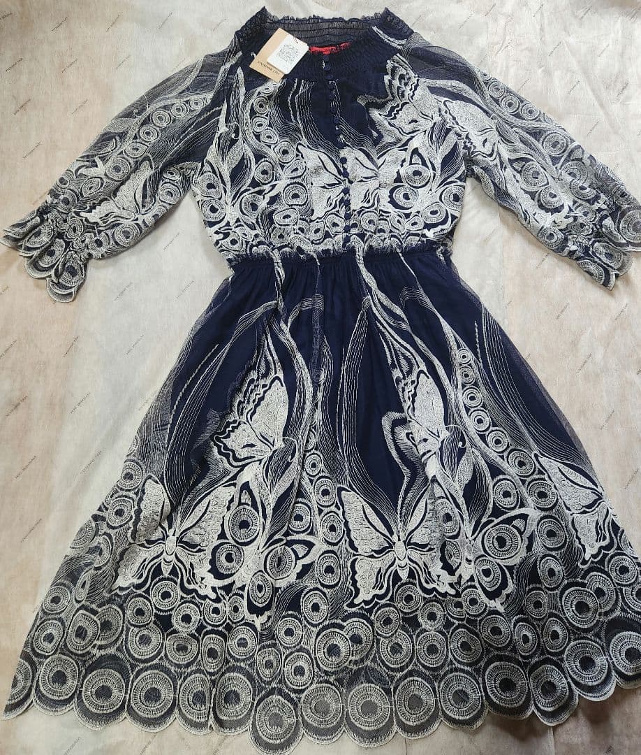 ヴィヴィアンタム・蝶々・バタフライ・レース・インポートワンピース・新品タグ付き