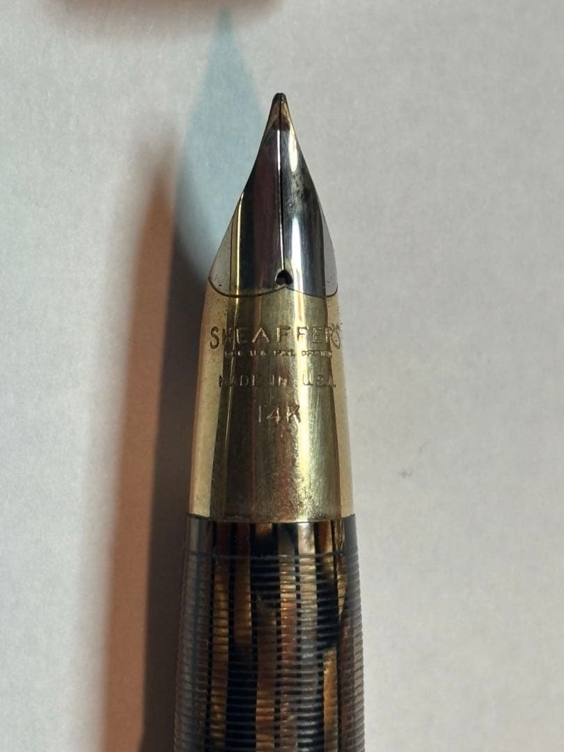 貴重1940年代 Golden Brown Sheaffer ヴィンテージ万年筆