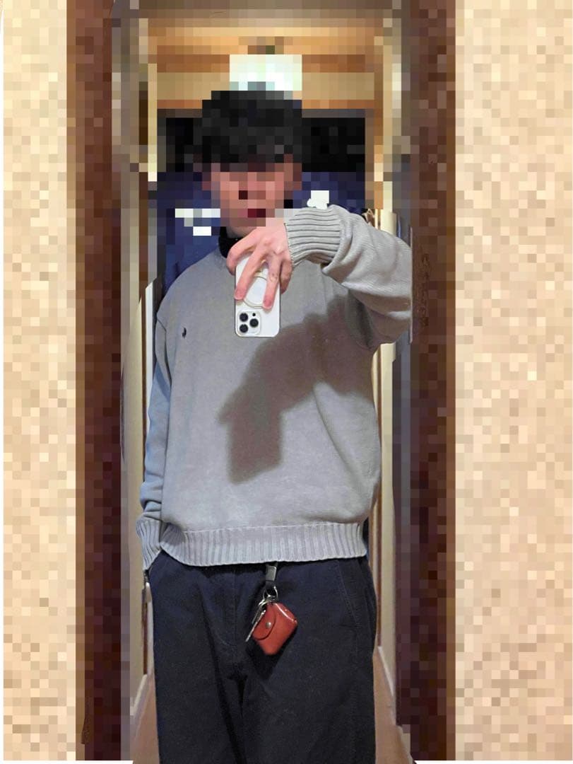 【期間限定】美品　ポロ　ラルフローレン コットンニット セーター グレー XL