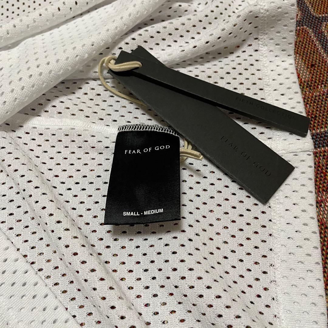 【美品タグ付】fear of god 5th メッシュ フットボールシャツ
