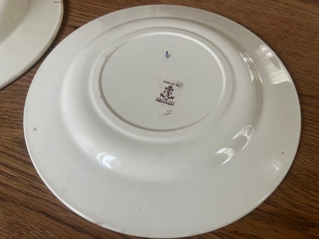 フランスアンティーク クレールフォンテーヌ ディナー＆スープ