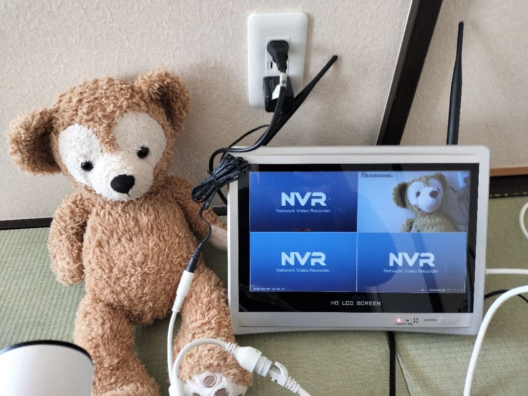 【防犯カメラ2台】HD LCD SCREEN ネットワークビデオレコーダーセット