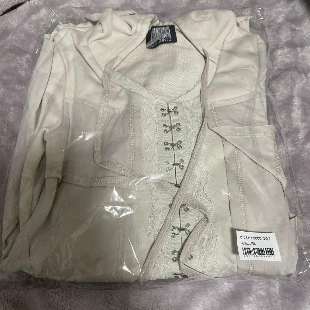 【cult tokyo】フード付きレースアップミニワンピース