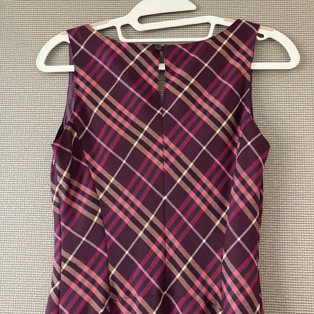 極美品 バーバリーブルーレーベル ワンピース ノバチェック 38