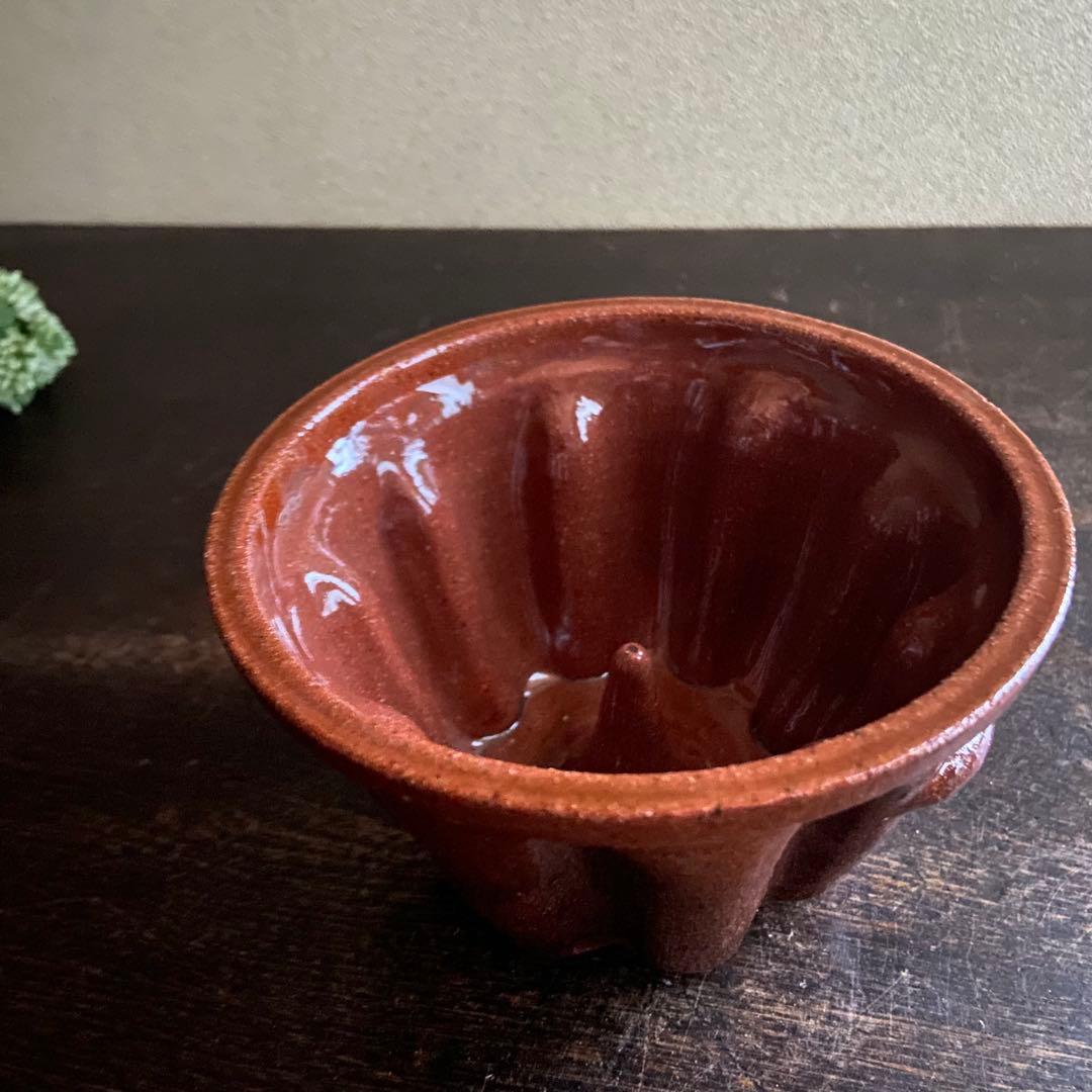 フランスアンティーク　陶器製　クグロフ型　お菓子型　2個セット