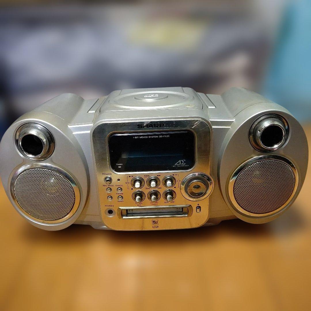 ジャンク品 SHARP 1ビットMD/CDシステム SD-FX20-G