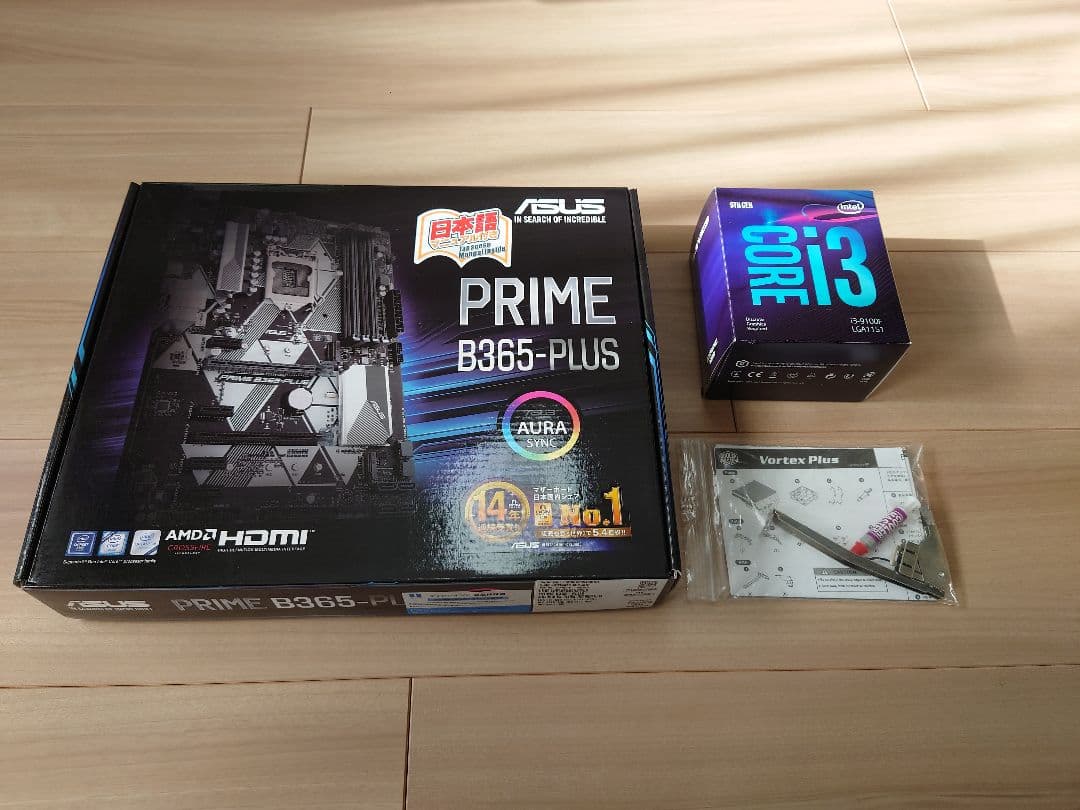 i3-9100F マザーボード＋CPUクーラーセット