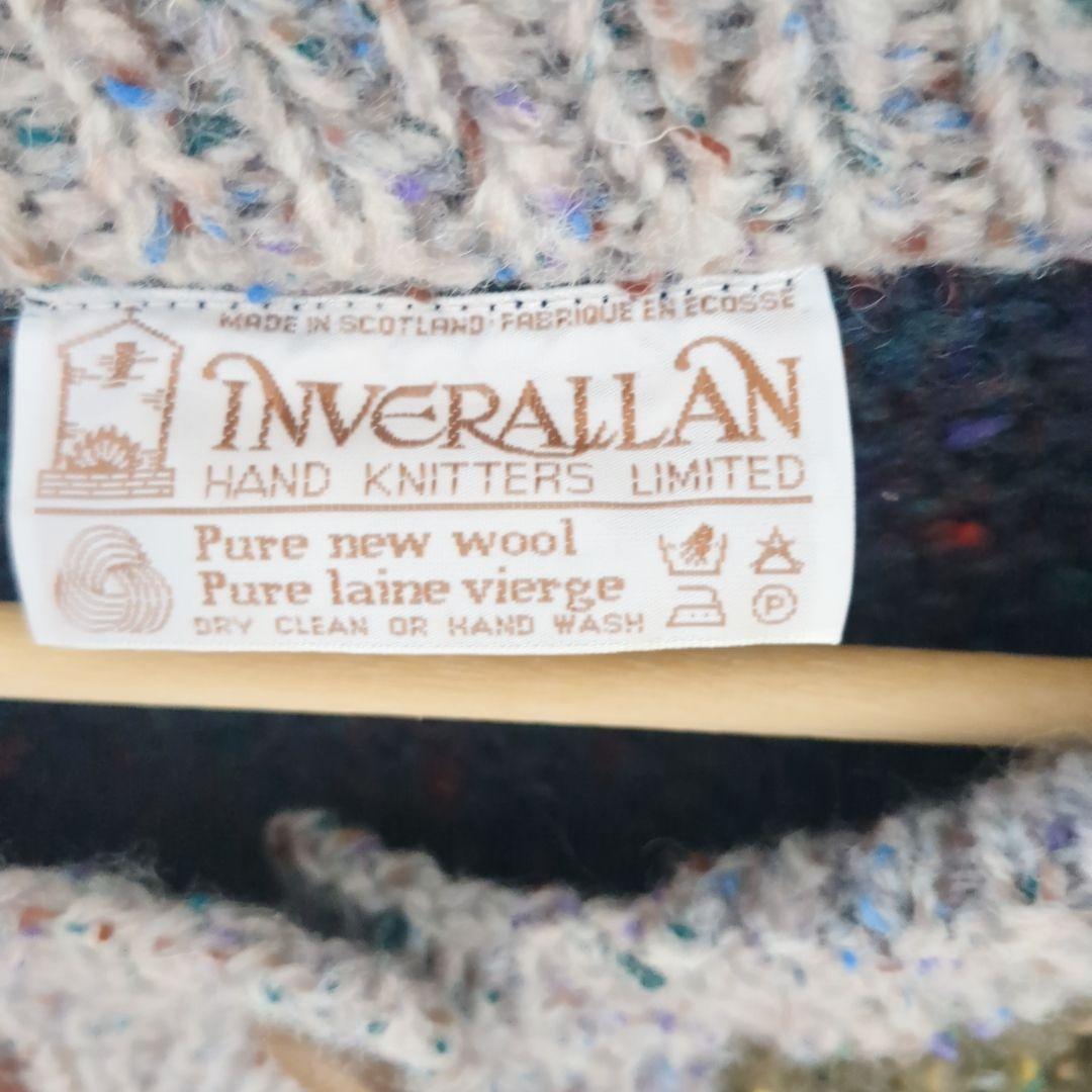 美品　INVERALLAN インバーアラン カーディガン　茶タグ　スコットランド