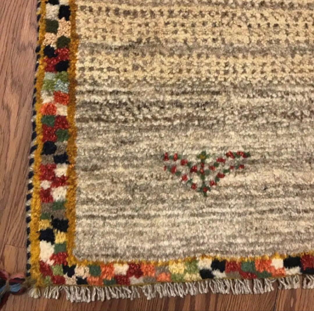 ペルシャギャッベ (ギャベ) 玄関マット No:4402