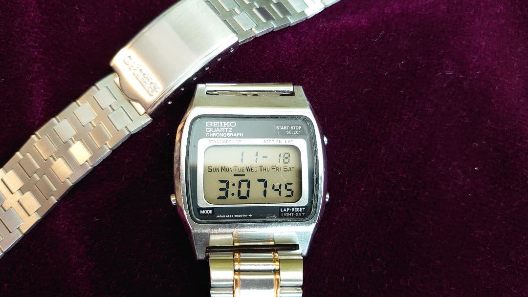 稼動品 SEIKO セイコー A229-5010 デジタル 腕時計　レトロ当時物