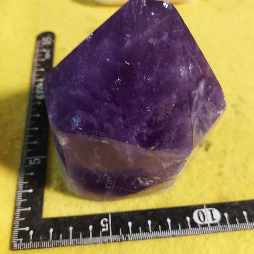 超超デカイ！ 紫水晶 アメジスト 単結晶 原石 670グラム！ 234