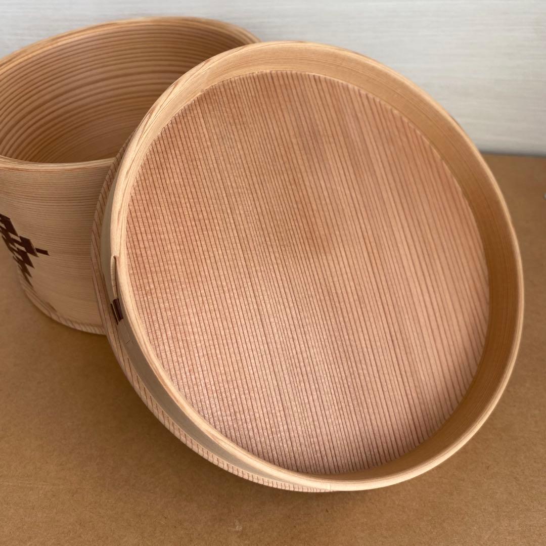 未使用　柴田慶信商店　おひつ　五寸　2合　しゃもじ付