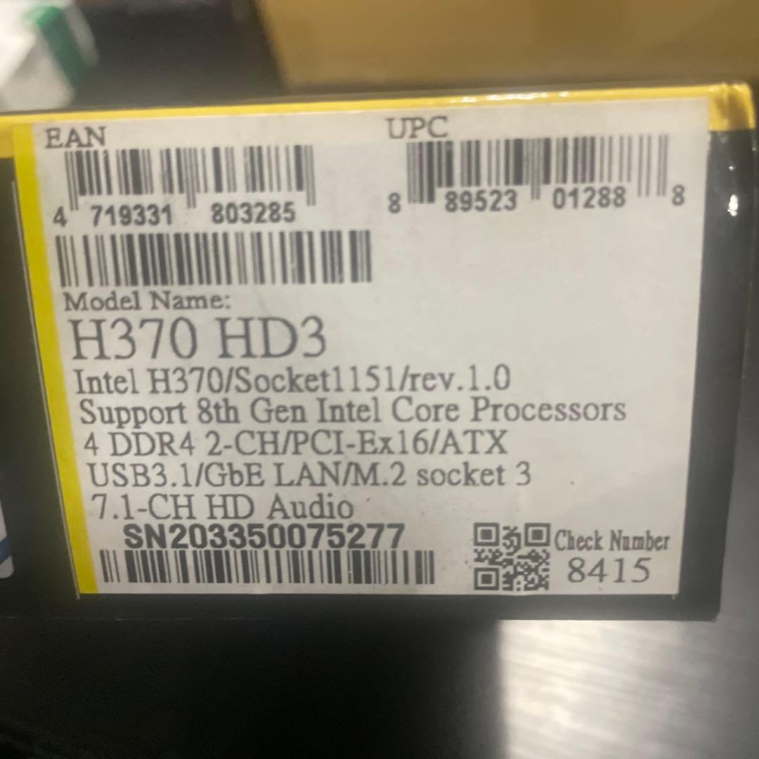 マザーボード GIGABYTE H370 HD3