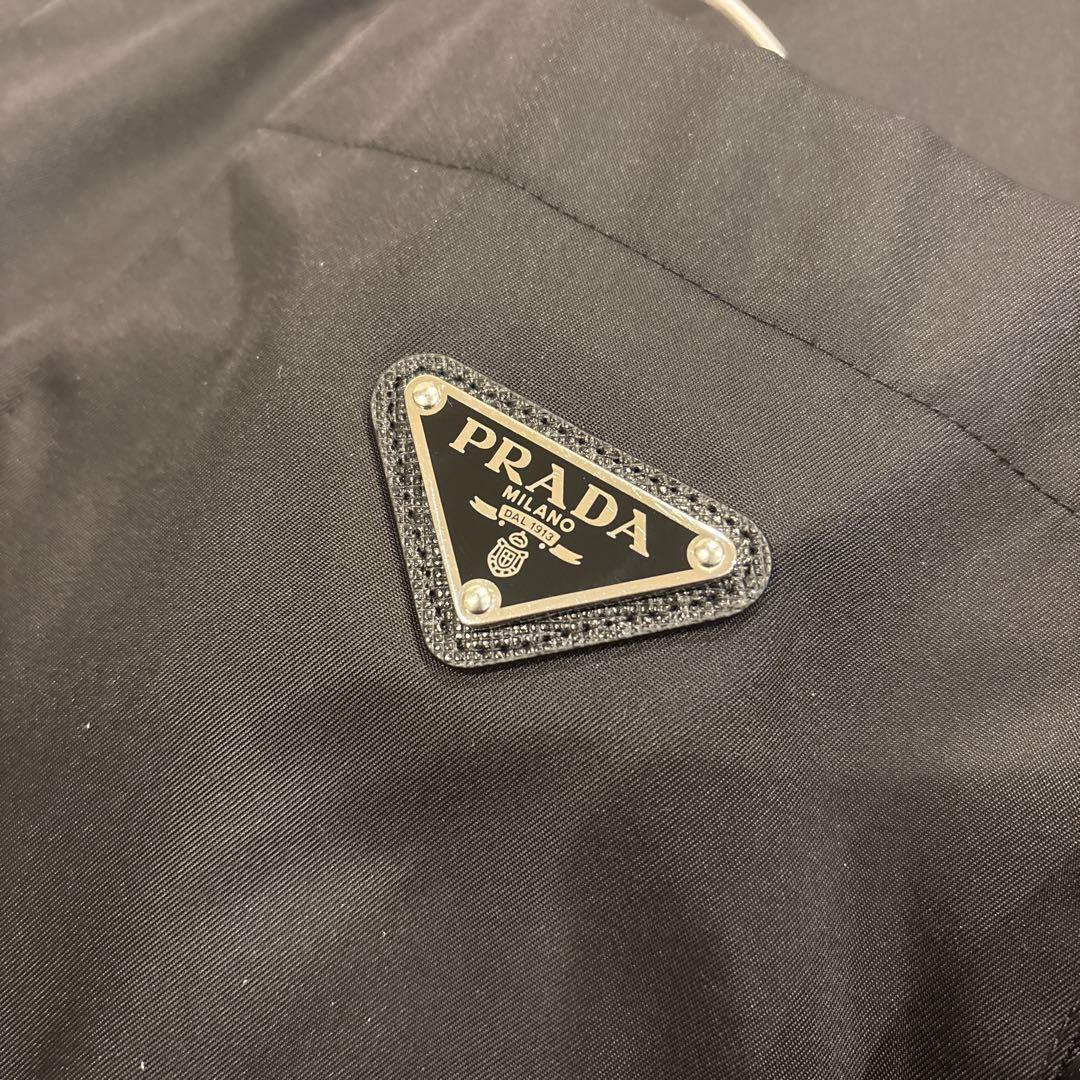 美品　PRADA Re-Nylon シャツ　三角ロゴ　L 黒