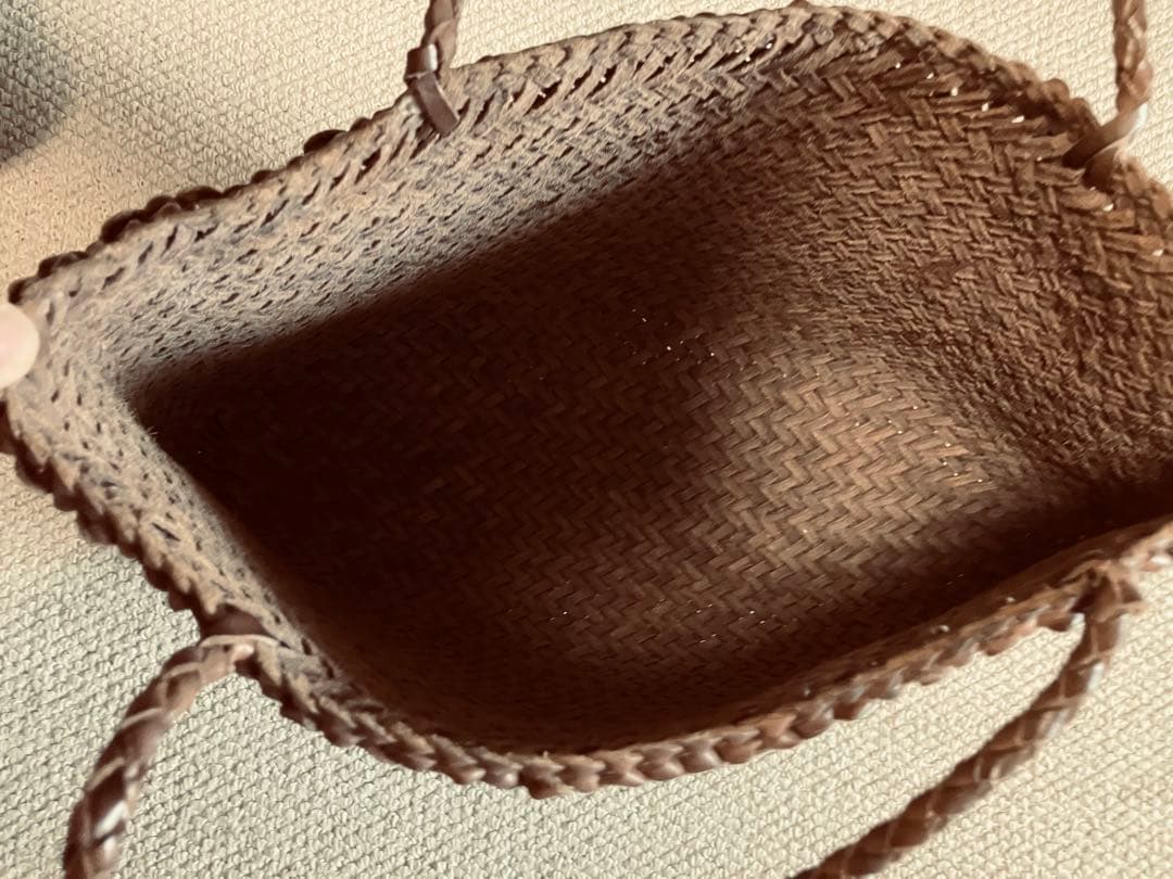 セイント・クリストファー　編み込みドラゴンレザートートバッグ