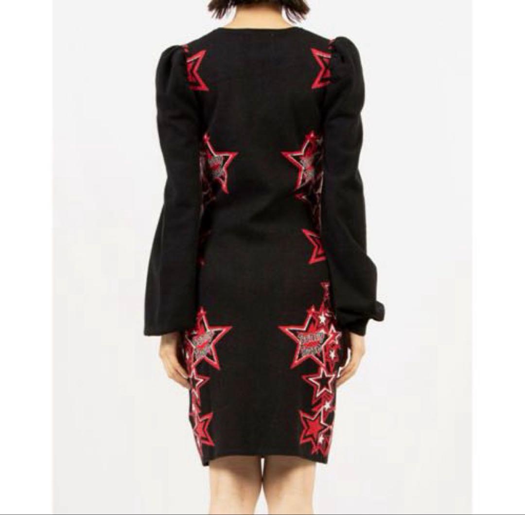 【新品】デニーローズ DENNY ROSE スタージャガードニットワンピース