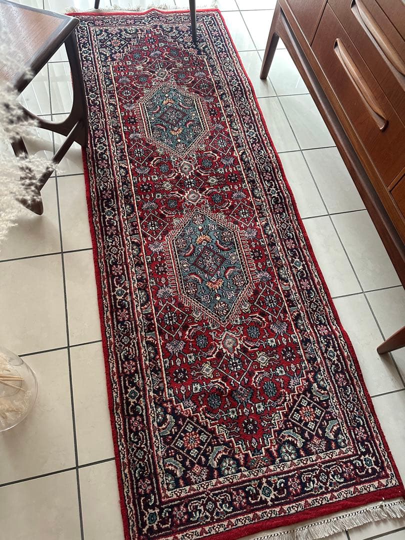 212×72 ヴィンテージラグ　手織　トライバルラグ