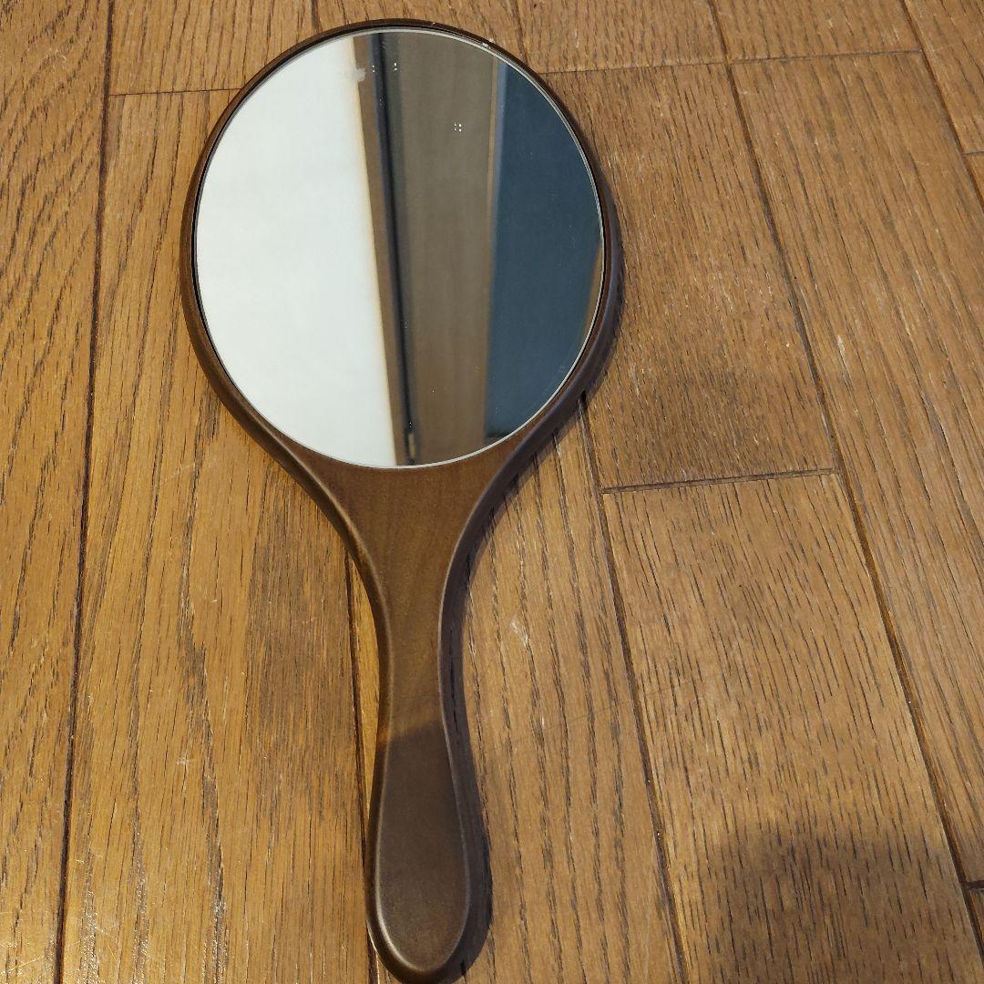 手刺繍 木製ハンドミラー