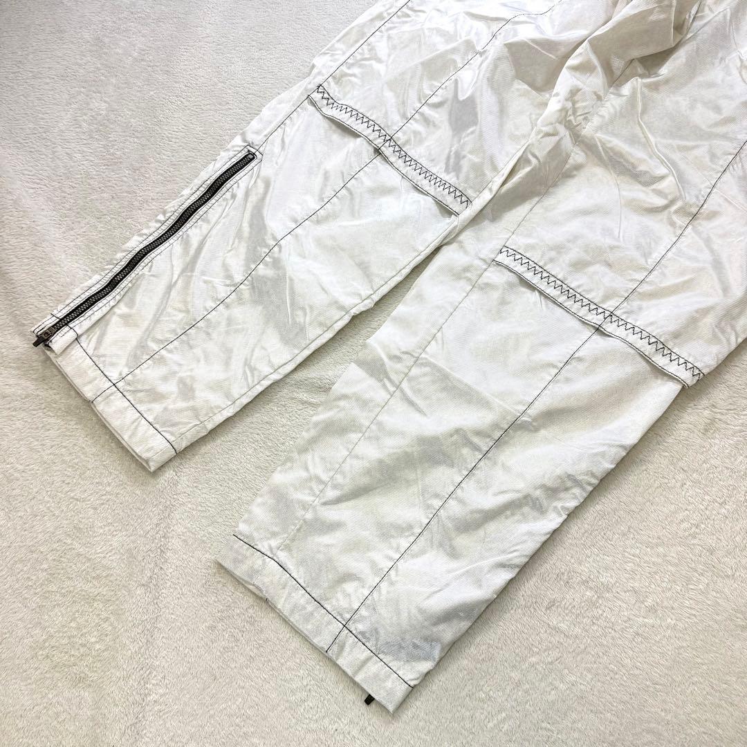 希少‼️90s ASICS セットアップ ウインドブレーカー 光沢 白 XL日本製