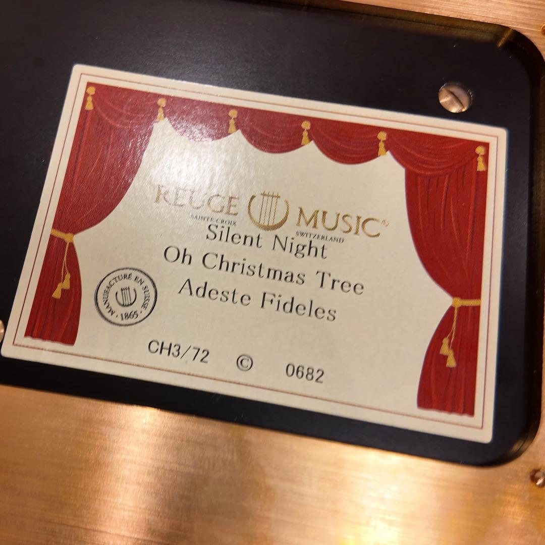 美品 REUGE リュージュ ガラスボックス 72弁 オルゴール クリスマス